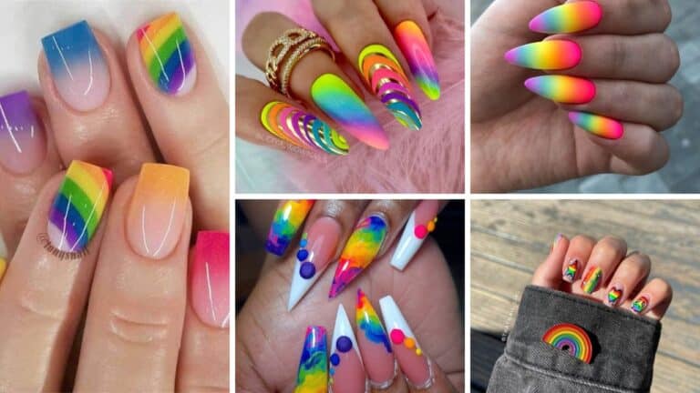 40+ Outstanding Rainbow Nail Designs 2023