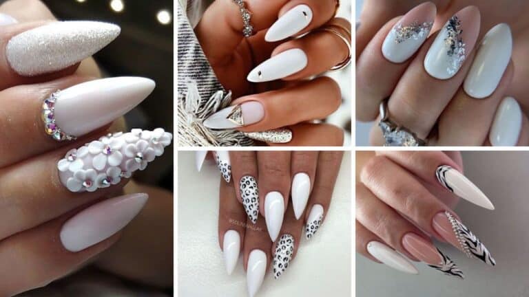 60+ Stylish White Nail Designs 2023