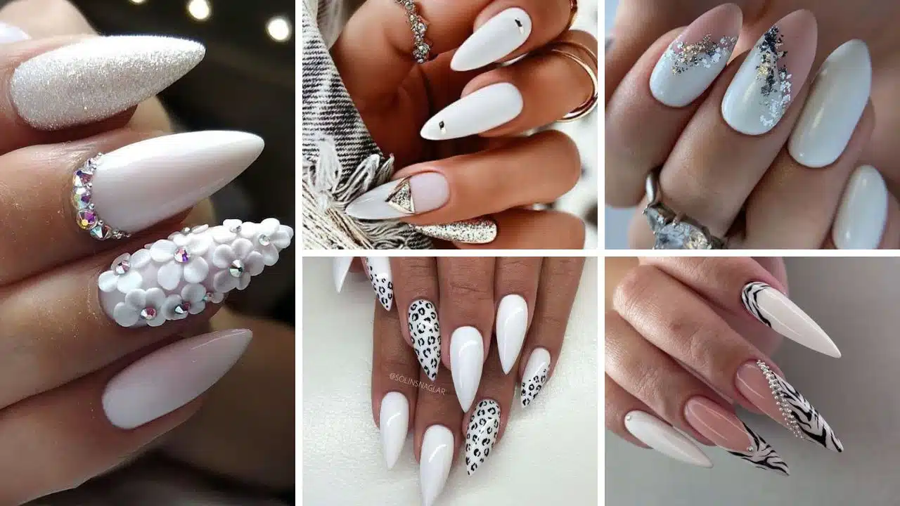 60+ Stylish White Nail Designs 2024