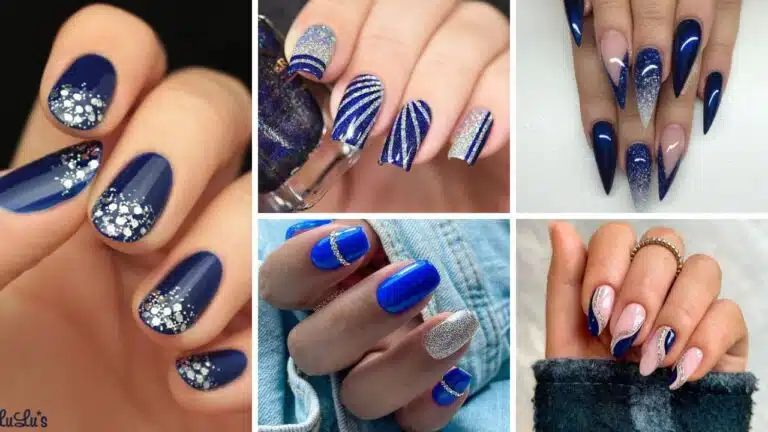 Top 25 Best Blue And Silver Nail Designs 2024
