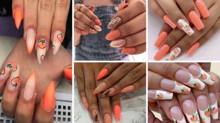 Try These Perfect Peach Color Nail Designs 2023