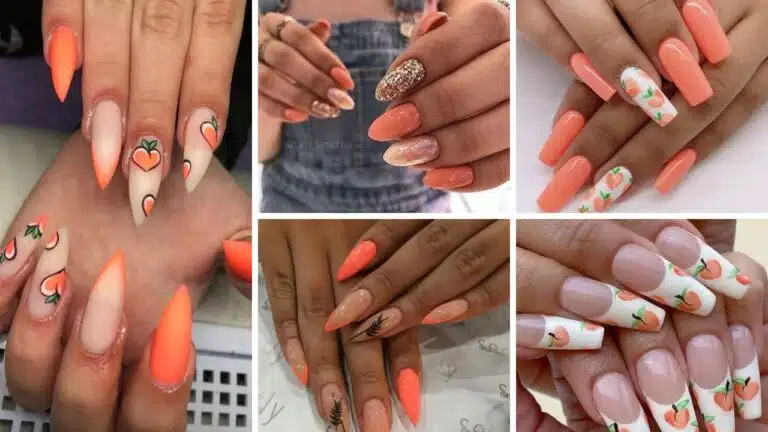 Try These Perfect Peach Color Nail Designs 2024