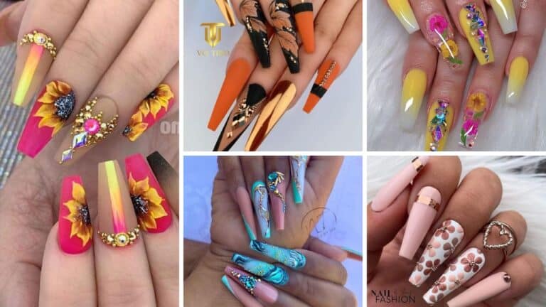 50+ Colorful Long Nail Designs 2023