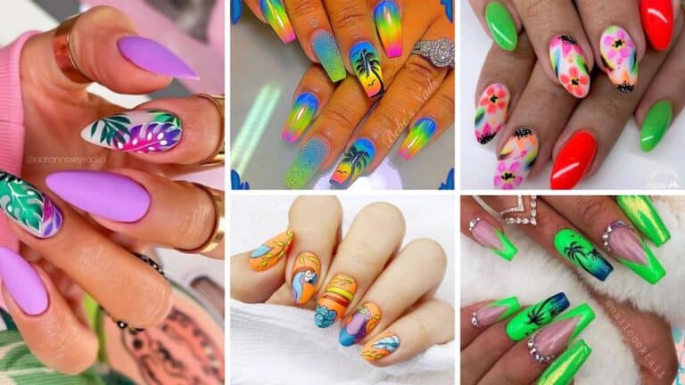 50+ Amazing Tropical Nail Designs 2023