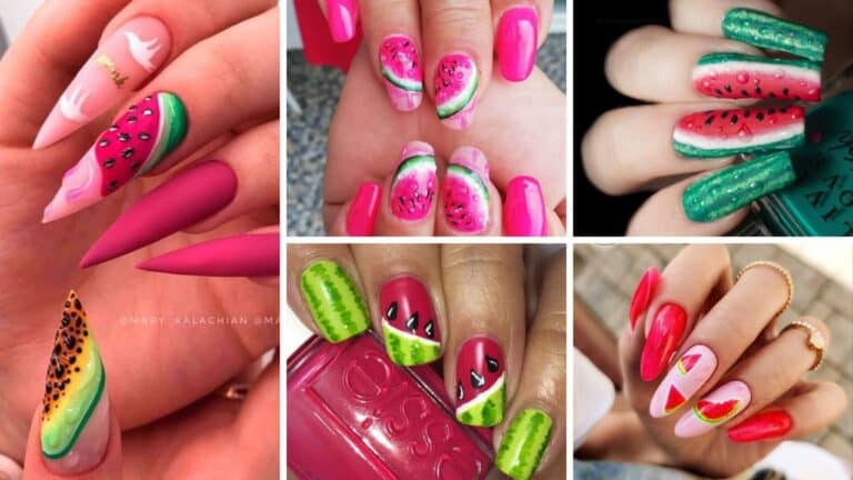 36+ Awesome Watermelon Nail Design For This Summer