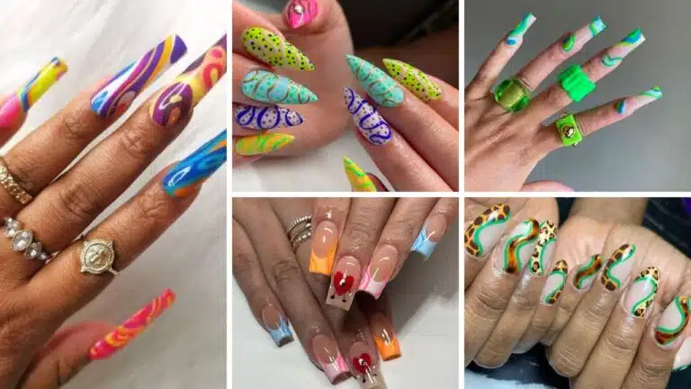 28+ Trendy Swirl Nail Designs To Try Out This Summer 2024