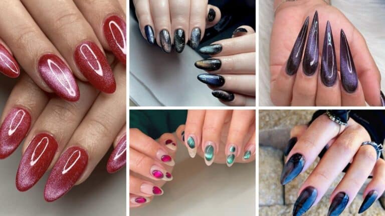 30+ Cute Cat Eye Nail Designs 2023