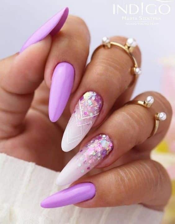 21+ Light Purple Nail Designs 2023