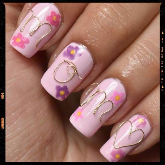 60+ Amazing Mother Day Nail Design 2023