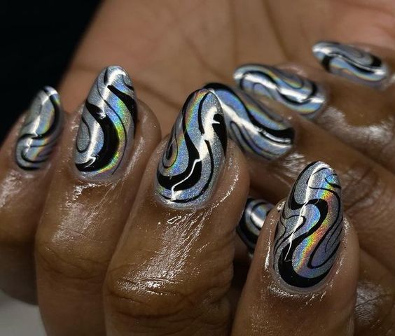 28+ Trendy Swirl Nail Designs To Try Out This Summer