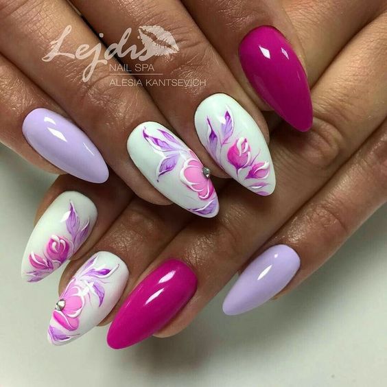 45+ Cure Pink And White Ombre Nail Designs 2023