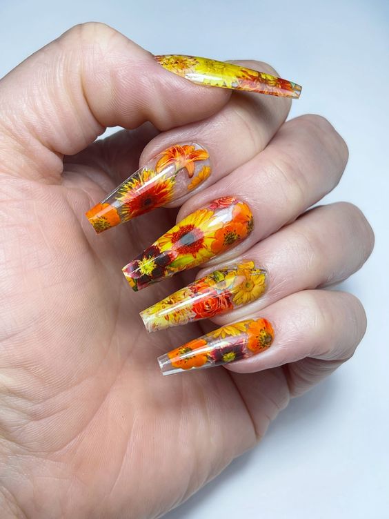 60+ Sunflower Nail Designs You Must Try For This Year 2023