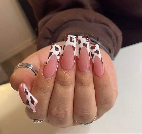 30+ Creative Cow Print Nails Design 2023
