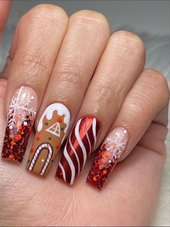 21+ Simple Christmas Nail Designs For 2023