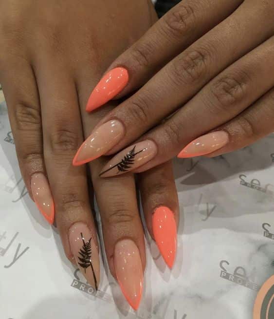 Try These Perfect Peach Color Nail Designs 2023