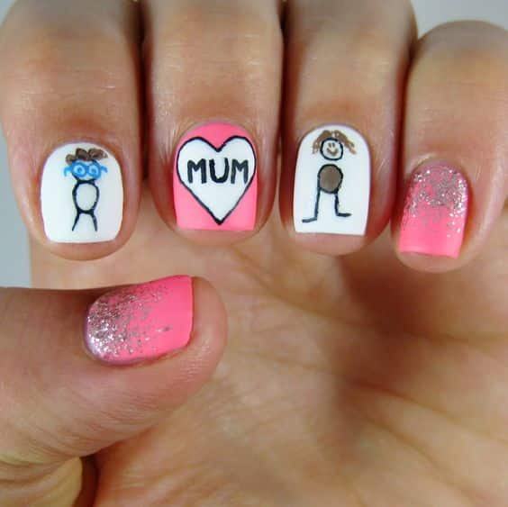 60+ Amazing Mother Day Nail Design 2023