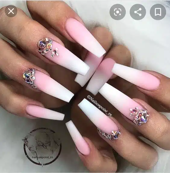 33+ Light Pink Nails With Rhinestones 2023