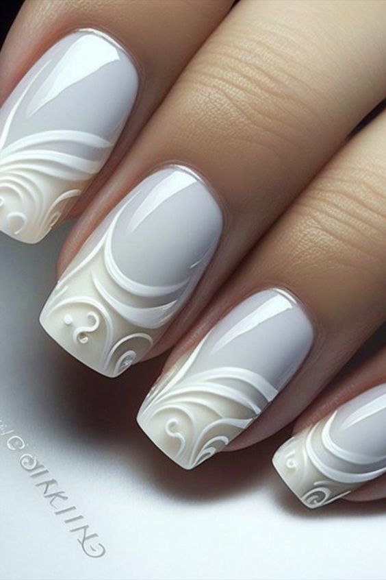 55+ Gorgeous Milky White Nail Polish Designs 2023
