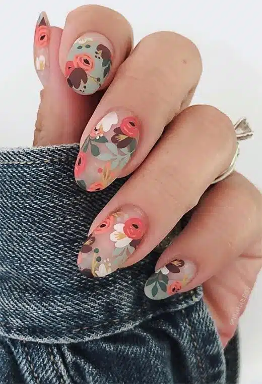 50+ Trendy Flower Nail Designs That Changes Your Look
