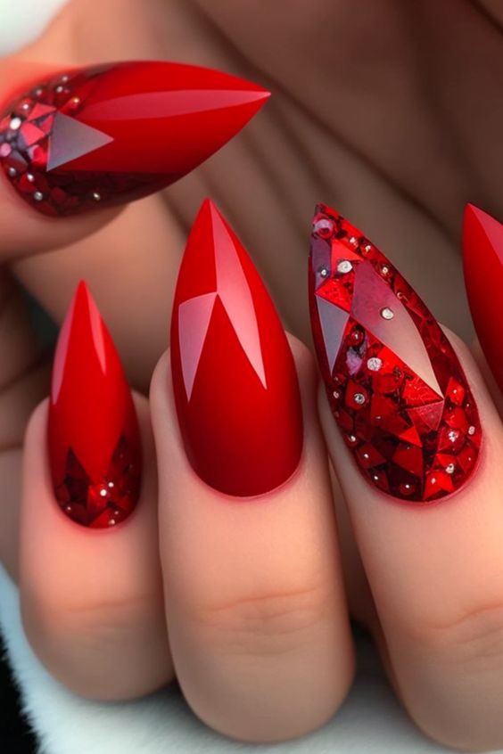 Stunning And Captivating 50 Top Red Nail Designs For 2023 October Daily 9636