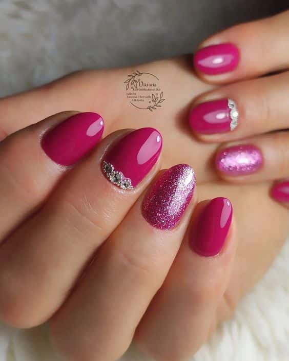 27+ Latest Dark Pink Nail Designs 2023