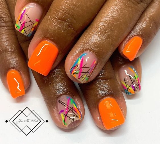 46+ Latest Orange Nail Designs 2023