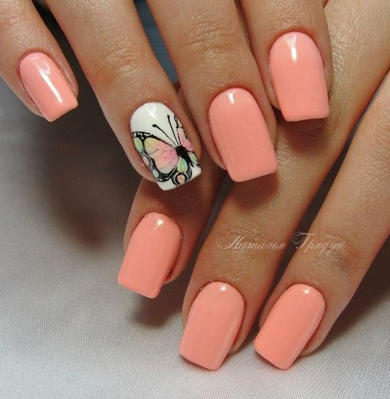 60+ Peach Nail Designs 2023