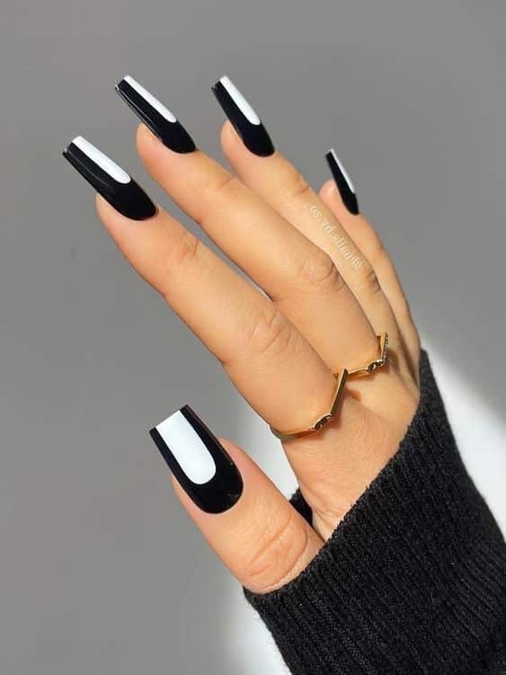 33+ Best Black And White Nail Designs 2023