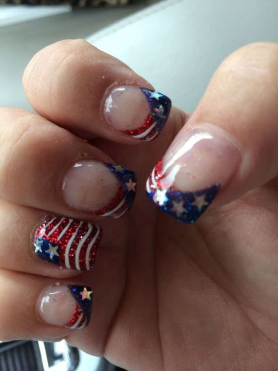 30+ Latest Red White And Blue Nail Designs 2023