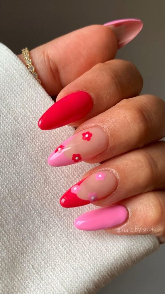 60+ Latest Red And Pink Nail Designs 2023