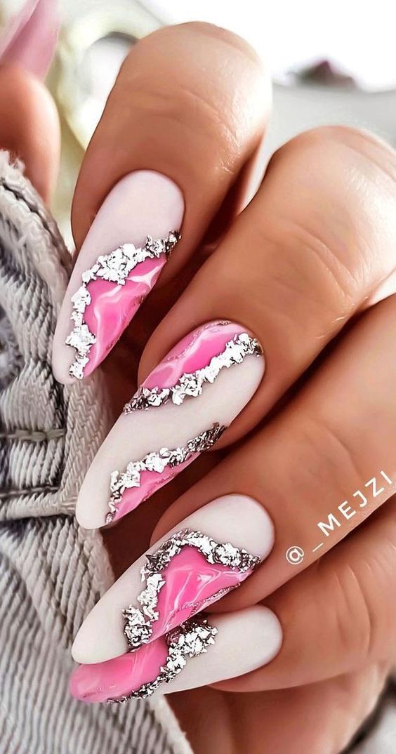 46+ Bridal White And Pink Nail Designs 2023