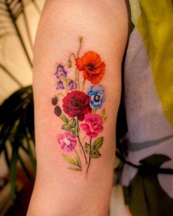 50 Mens Floral Tattoos Designs 2023 Small  Simple