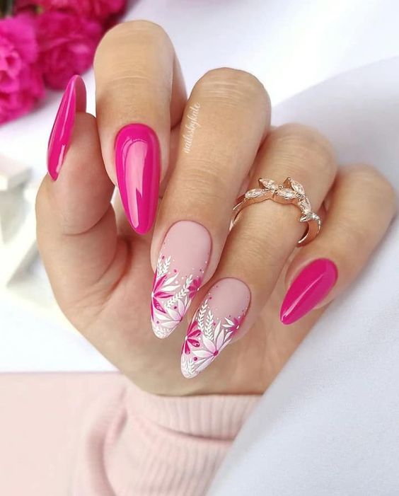60+ Stunning Flower Nail Design 2023