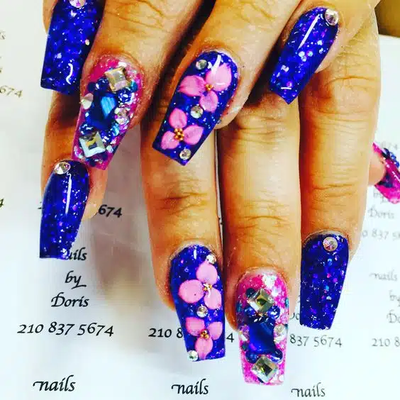 18+ Cute Blue And Pink Nail Designs 2024
