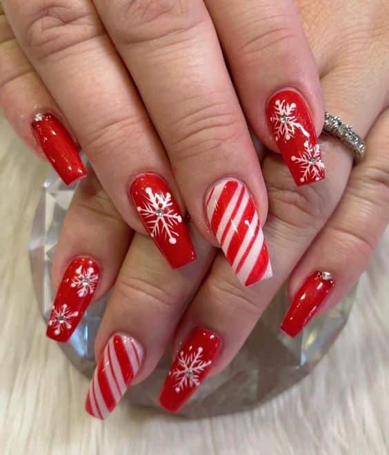 24+ Trendy Nail Designs Red And White 2023