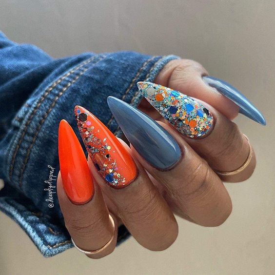 46+ Latest Orange Nail Designs 2023
