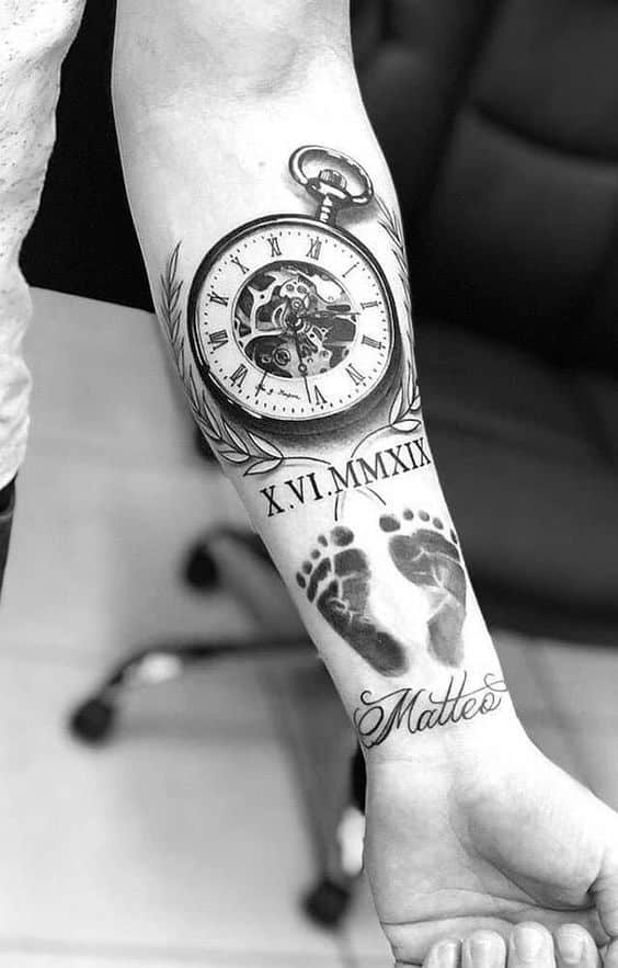 60+ Trendy Clock Tattoo Designs For Guys