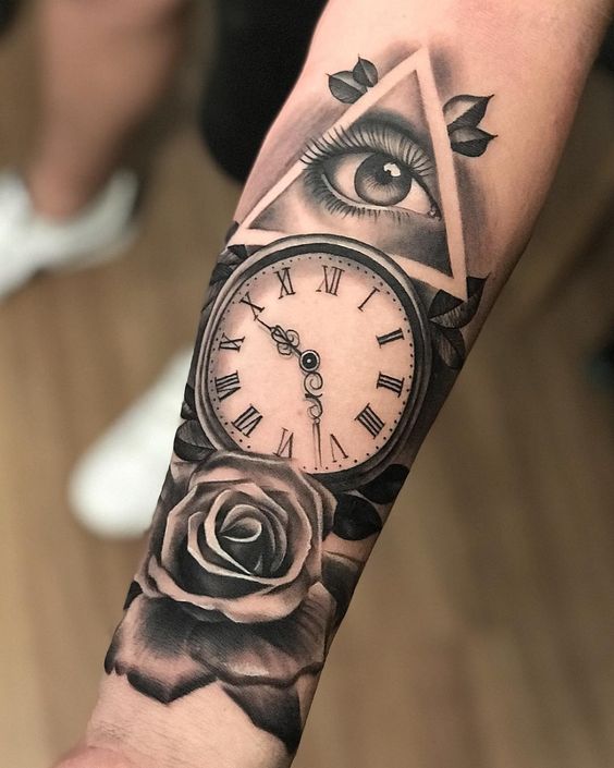 24+ Latest Clock Tattoo Designs Female 2023
