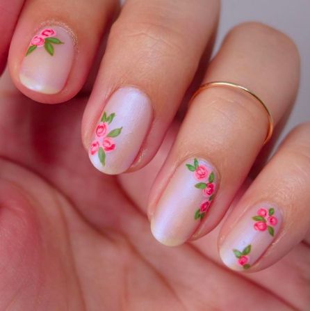 50+ Stunning Rose Nail Design