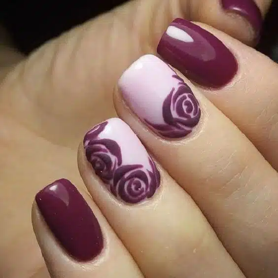 50+ Stunning Rose Nail Design
