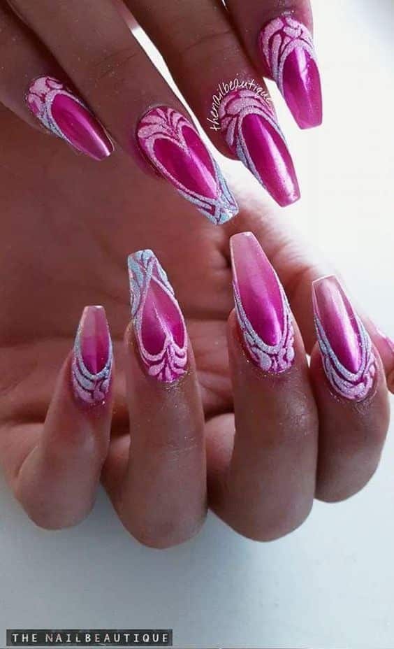 46+ Bridal White And Pink Nail Designs 2023