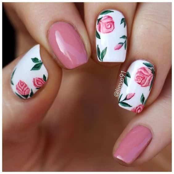 50+ Stunning Rose Nail Design