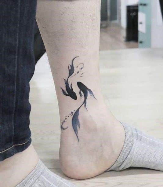 54+ Trendy Black and grey koi fish tattoo designs