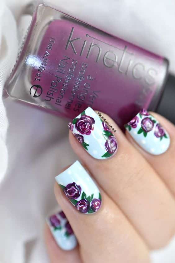 50+ Stunning Rose Nail Design