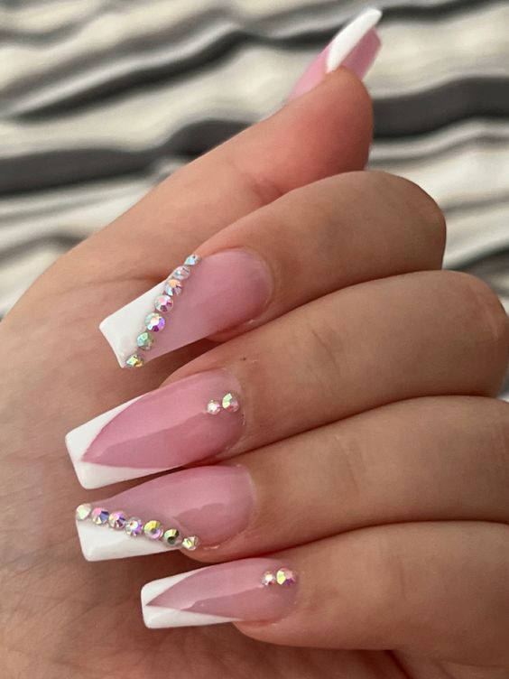 24+ Cute French White Tip Nail Designs 2023