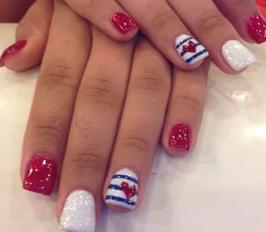 30+ Latest Red White And Blue Nail Designs 2023