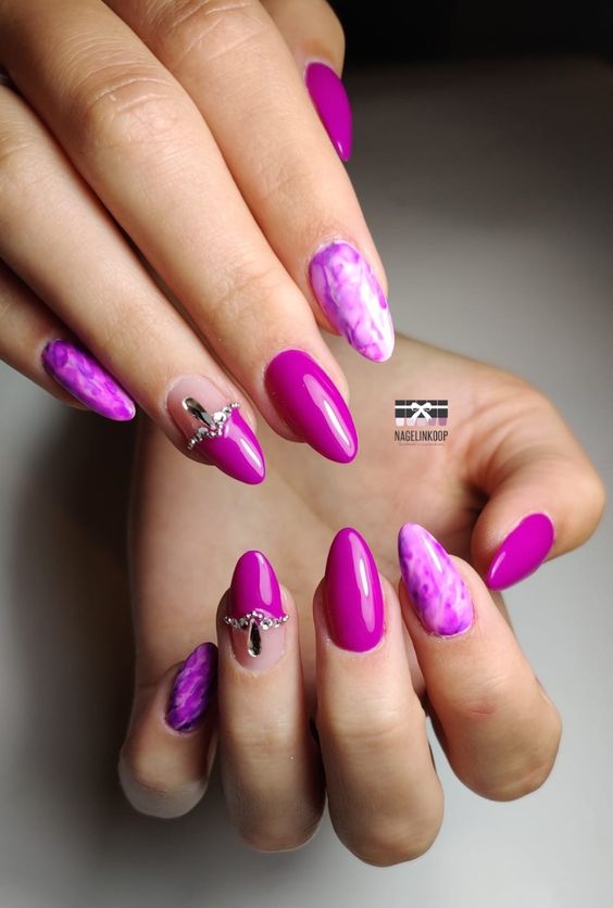 50+ Latest Purple And Pink Nail Designs 2023