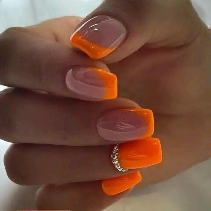 46+ Latest Orange Nail Designs 2023