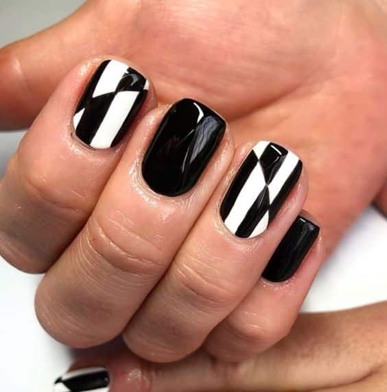 33+ Best Black And White Nail Designs 2023