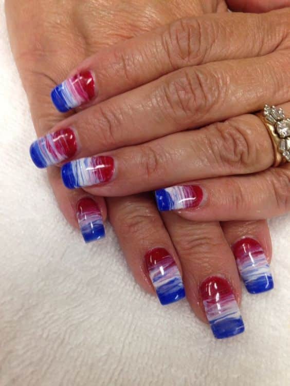 30+ Latest Red White And Blue Nail Designs 2023